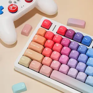 130 Key Moa Height Fantasy Keycaps PBT Dye Sublimation English MX Switch Mechanical Keyboard 7u Split Spacebar Wireless Connection