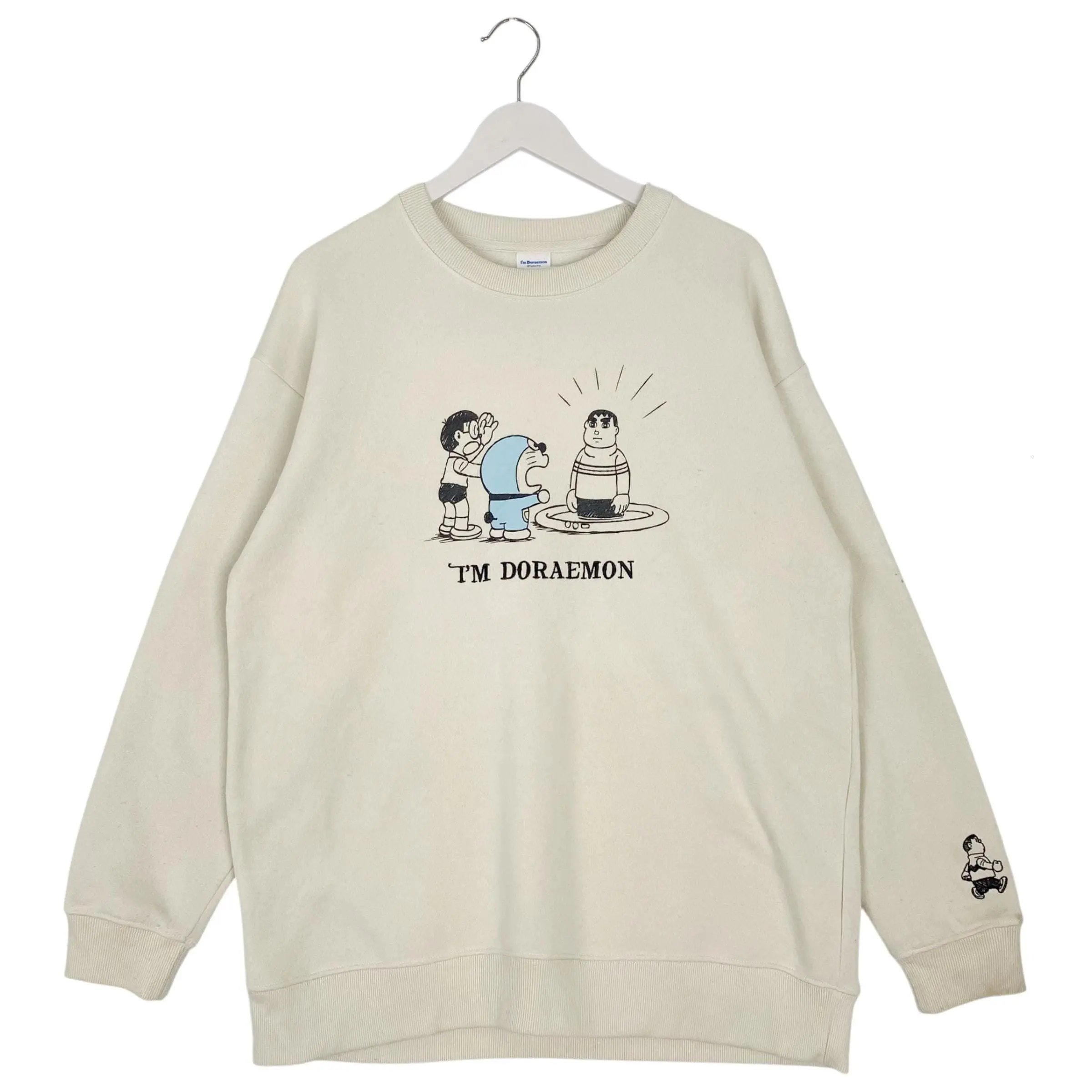 [Sale Up To 60%] - Vintage Doraemon  Sweatshirt White Logo