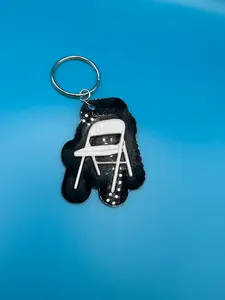 KayCeeTee White folding chair keychain