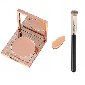 Colored Clay CC Undereye Corrector, Under Eye Concealer with Brush, Dark Circle Defense, Under Eye Color Corrector for Dark Circles (Light-Medium Peach, with brush)