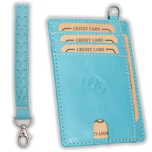 Womens Small Leather Wallets RFID Ladies Wristlet with Card Slots id Window