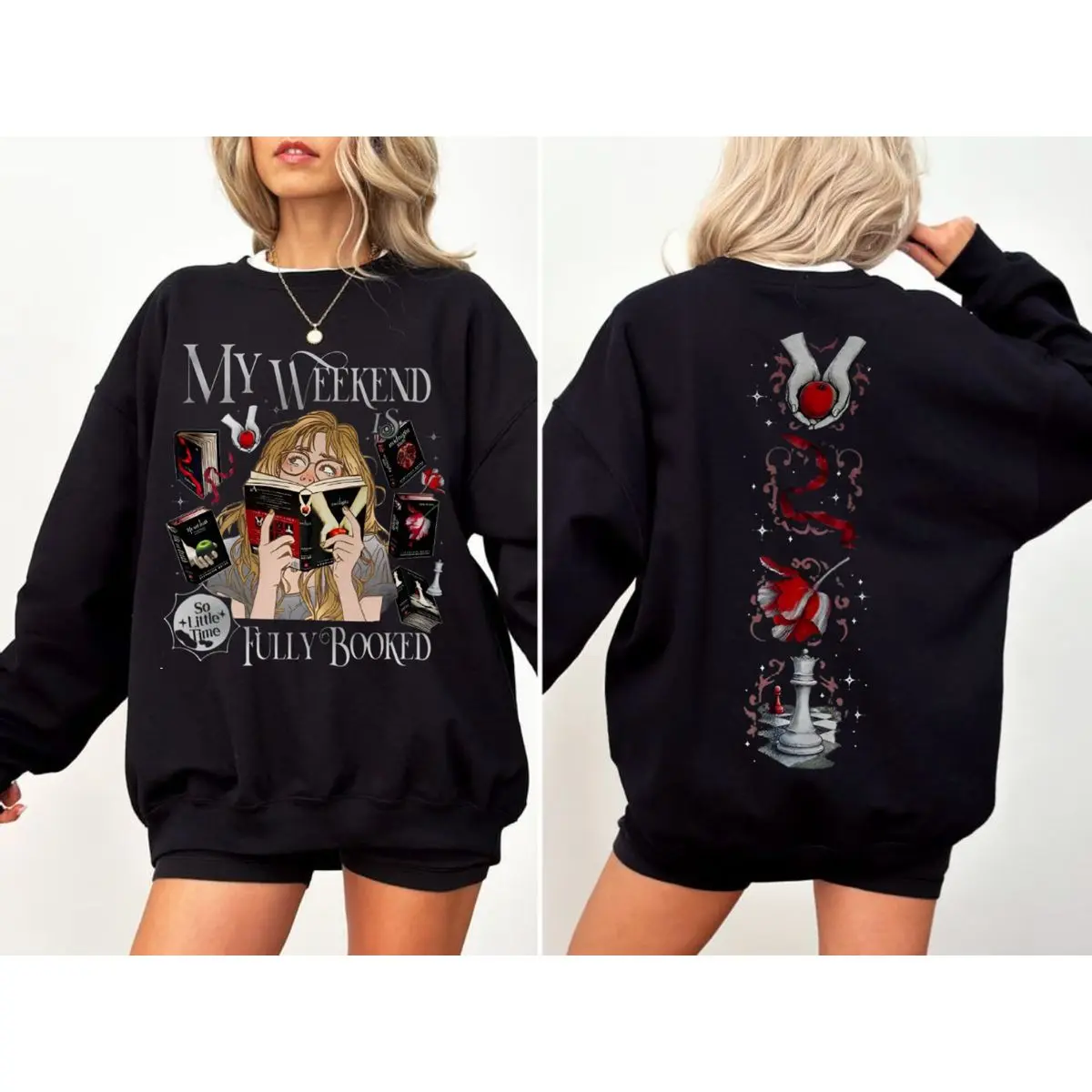 Twilight 2 Sided Sweatshirt, Vampire Romance Fan Unisex Hoodie, My Weekend Is Fully Booked Shirt, Bookworm Sweatshirt, Unisex Sweater Pullover Tee