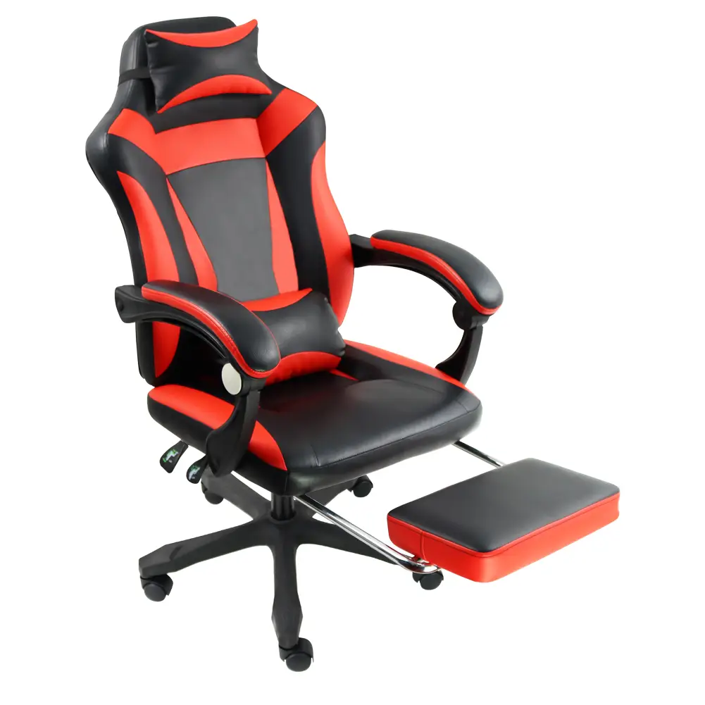 KKTONER Ergonomic Gaming Chair for E-Sport Racing Computer Swivel Height Adjustable with Armrest High Back Headrest and Lumbar Support (red)