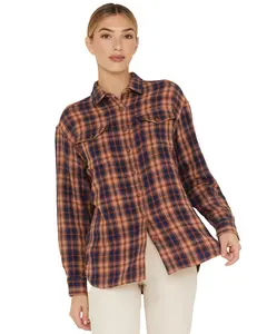 Cleo + Wolf Women's Women'S Breezy Springs Plaid Print Flannel Shirt - Clsp22w5