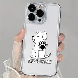 Paw Print Phone Case, the Shaggy Dog Transparent Phone Case, TPU Material, Anti-Slip and Anti-Fall, Suitable for iPhone 17 Air 17/16/15/14/13/12/11/8/7 Pro Pro Max X Xs XR plus, Tk90