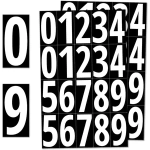 200 count, 3" - Vinyl Number Stickers,  Stick  Numbers - White Numbers