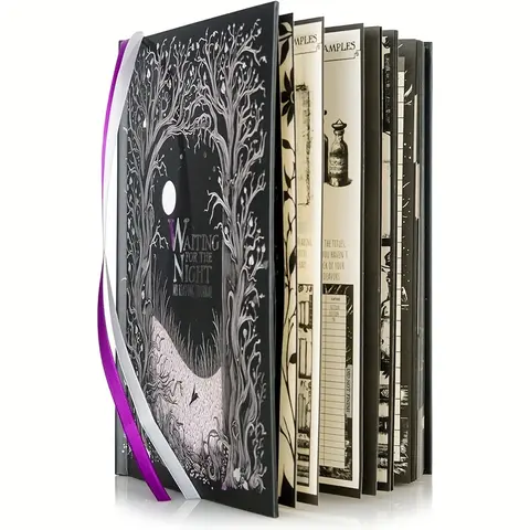 Gothic Style Planner, Weekly Planner, Weeks Planner, Notebook Planner, 1/2pcs 150 Pages Reading Diary, Lay-flat Binding Planner, Personal Planning Product for Home School Office