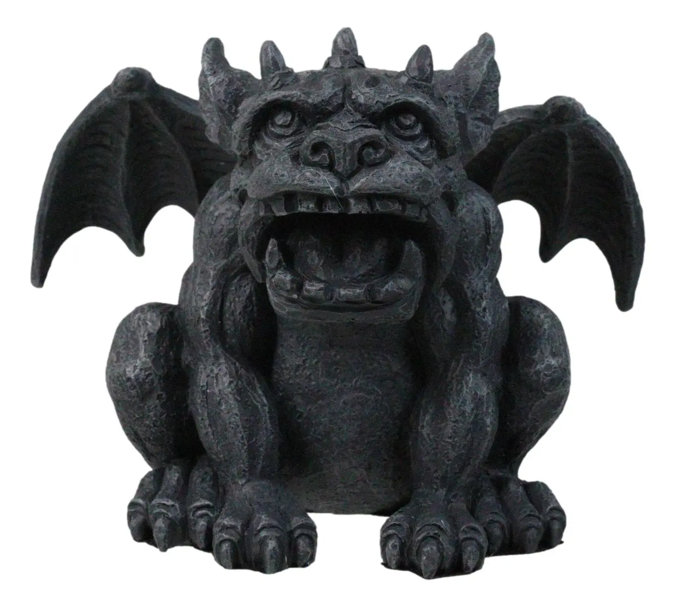 Mythical Fantasy Gothic Fido The Fat Saber-Toothed Tiger Cat Gargoyle Figurine - Hand-Painted Polyresin Home Decor, Unique Look Collectible Statue