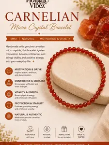 Carnelian Micro Crystal Bracelet