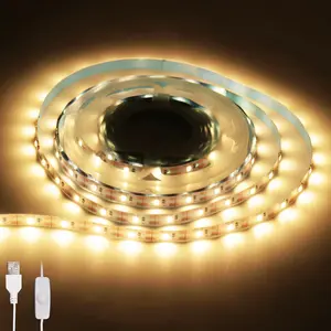 K-Warm White LED Strip Lights - USB Powered, Bendable & Cut-to-Fit for Living Room, Party, Outdoor Camping, and Gaming Ambiance- 7