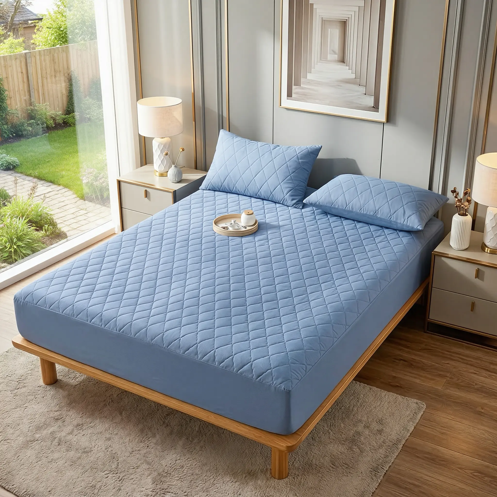 Waterproof Mattress Protector Set with Pillowcases – 16" Deep Pocket, TPU Film, Soft & Breathable Microfiber, Machine Washable – Great for Home, Dorms & Hotels – Twin/Full/Queen/King