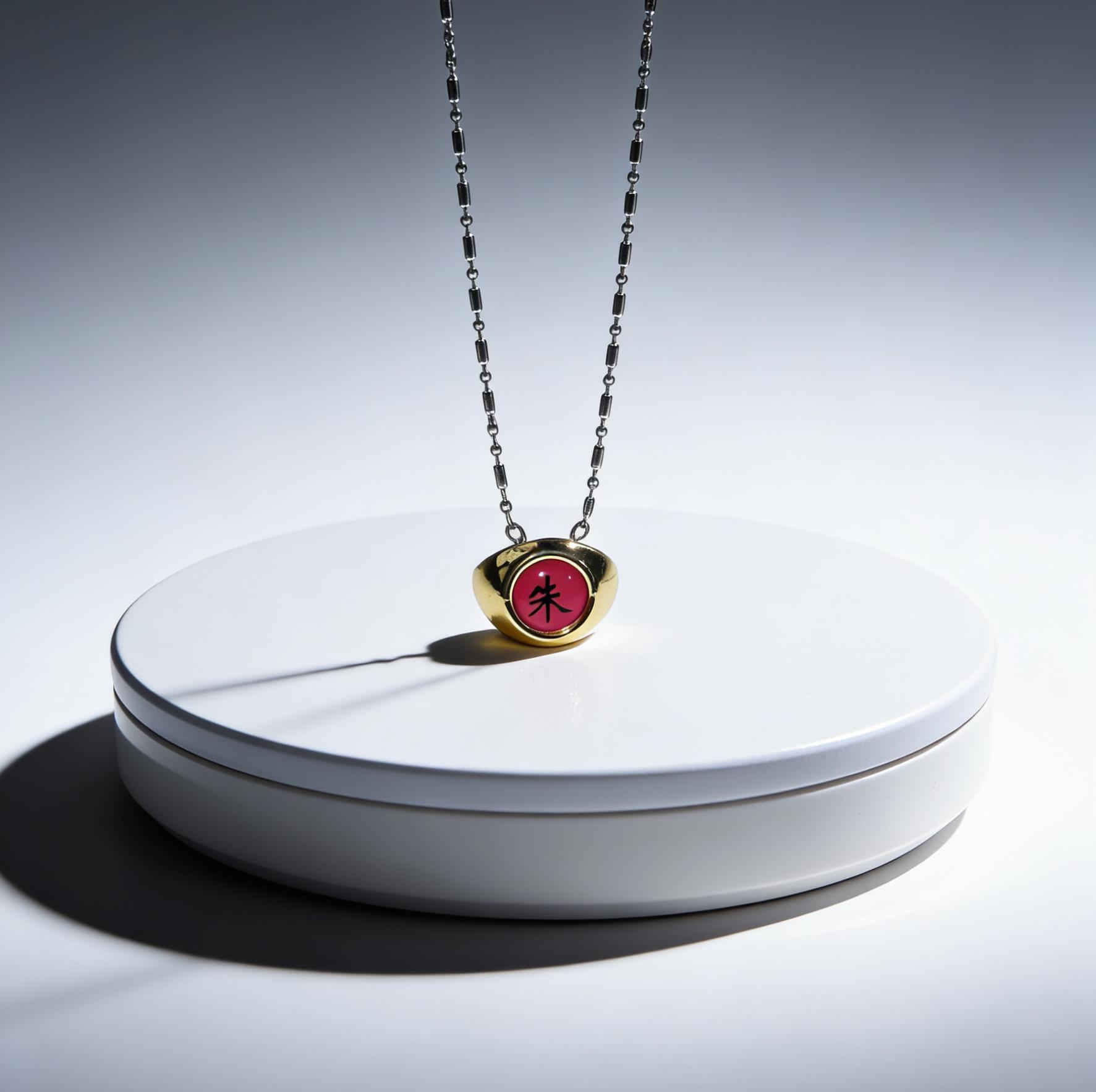 Naruto Akatsuki Rings Set 10Pcs Anime Cosplay Rings with Necklace Chain 2-in-1 Wearable Jewelry Gift for Naruto Fans