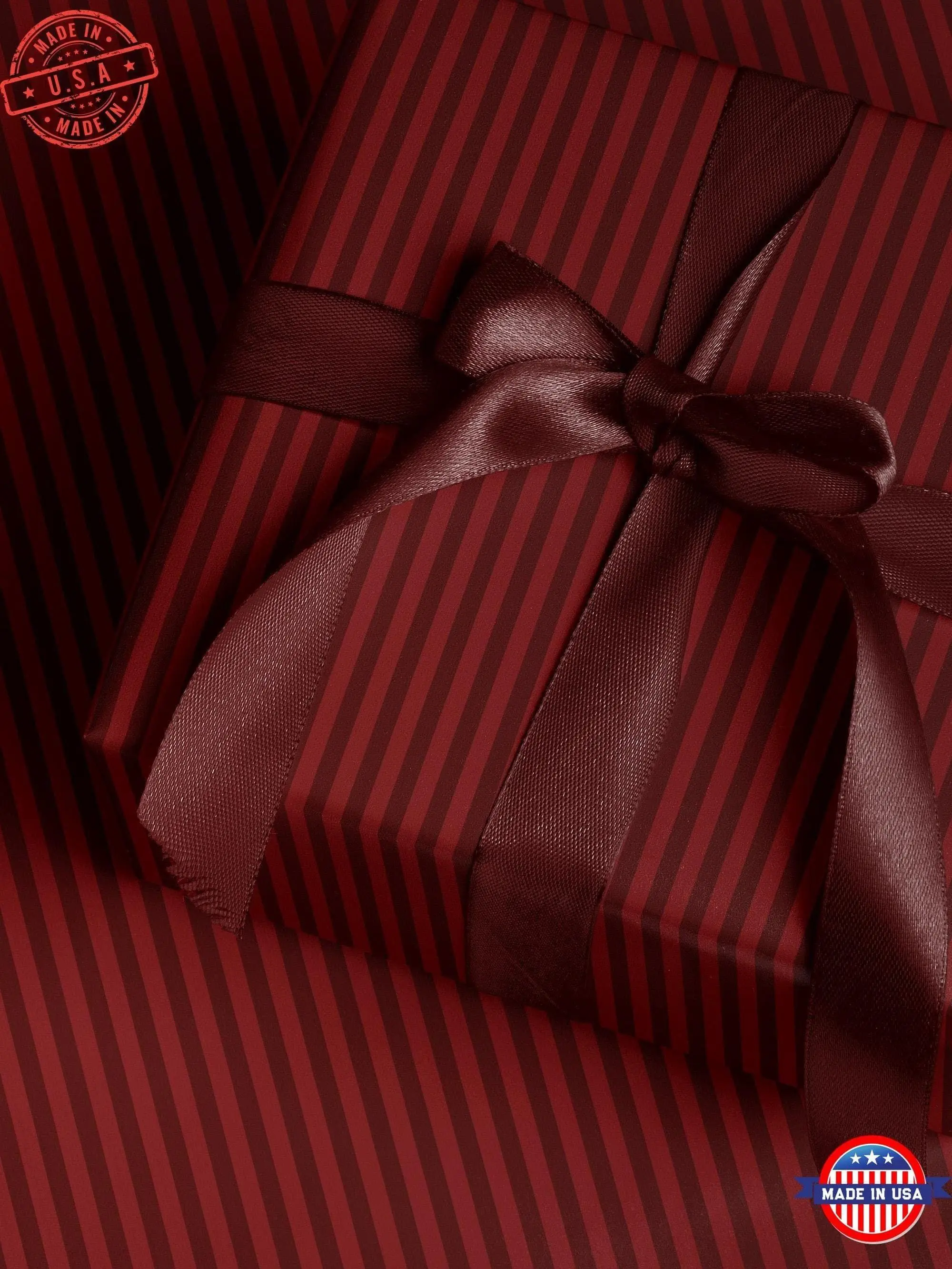 Red Stripe Wrapping Paper Roll Gift Wrap Wedding Wrapping Paper Print Elegant Gift Wrap Valentine  Christmas Gift Wrap for Her