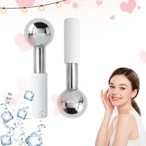 New summer hot selling product: stainless steel ice compress, thermal therapy, facial massage, imported ice wave ball beauty stick, ideal choice for sharing home essentials
