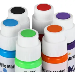 Markers - 18mm  Round Tip, 6 Colors Permanent Marker,  Markers for Stones, Signs, Canvas, Tagging, Painting