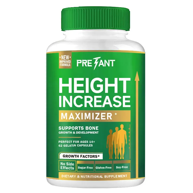 PRETANT Growth Capsules - Height Increase Maximizer, Calcium for Bone Strength, Natural Essential Minerals Dietary Supplement - 3-Pack for Healthcare & Fitness