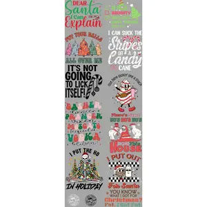 Spicy Christmas DTF Transfers Gang Sheet 22” wide x 60” long DTF Gang Sheet
