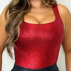 Enzo Red Bodysuit Sleeveless