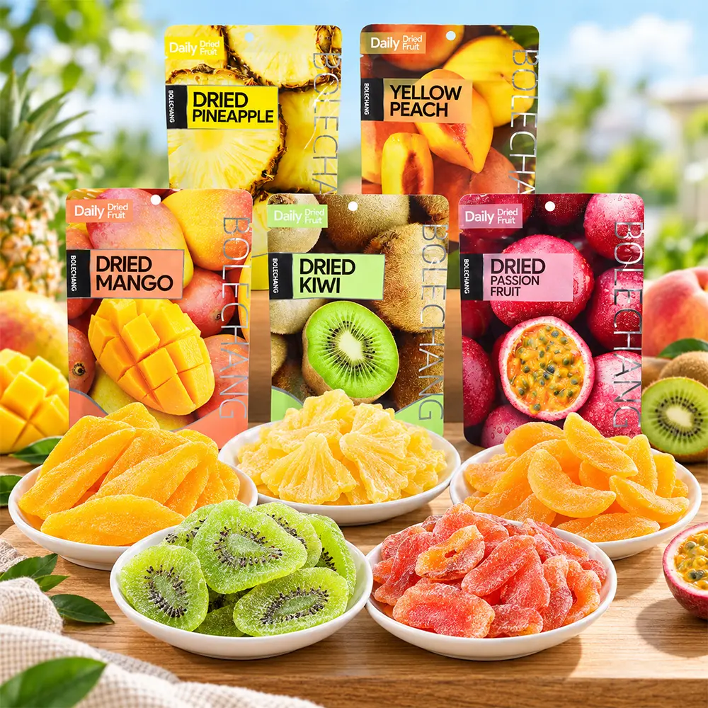 5 Packs Set Ambient Dried Fruits Snacks - Food and Snacks, Contains Mango, Peach, Kiwi, Pineapple & Passion Fruit, Individually Packed for Travel, Office