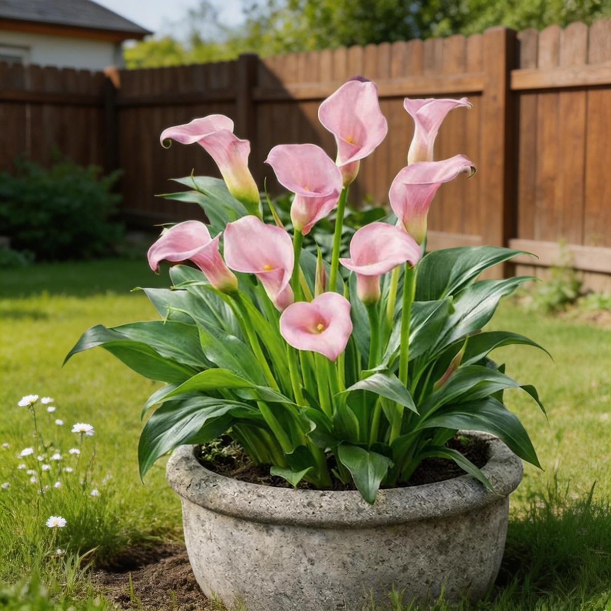 Elegant Calla Lily Bulbs for Garden & Indoor Planting – Premium Rhizomes with Large Blooms for Wedding Decor & Home – Easy to Grow Perennial Flowers for Pots, Borders, and Patio