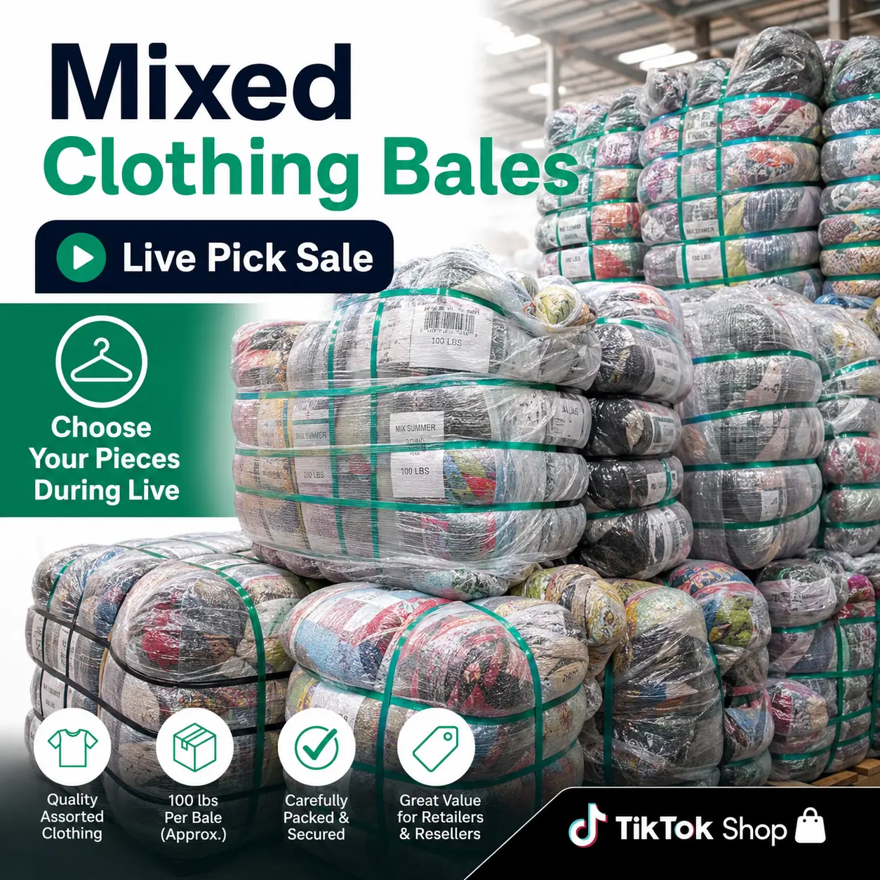 Live Pick Clothing Sale – Assorted Fashion Pieces | Tops, Dresses, Jeans & More