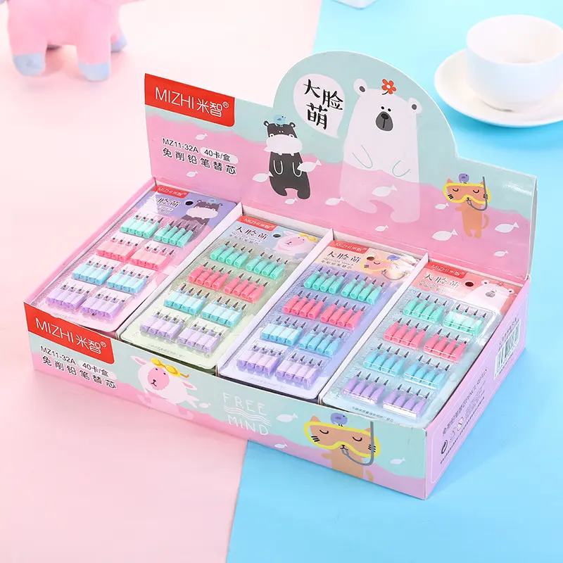 High-Quality Hb Pencil Refills (32 Pieces), Bullet Shape, No Sharpening Design, Perfect for Back-To-School Season, Essential School Supplies, Writing Stationery