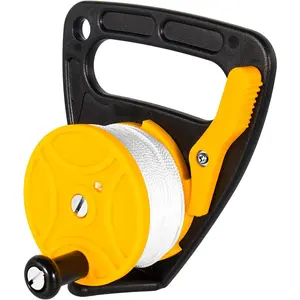 Compact 150ft Scuba Dive Reel Kayak Anchor with Thumb Stopper for Safety Underwater Diving Snorkeling