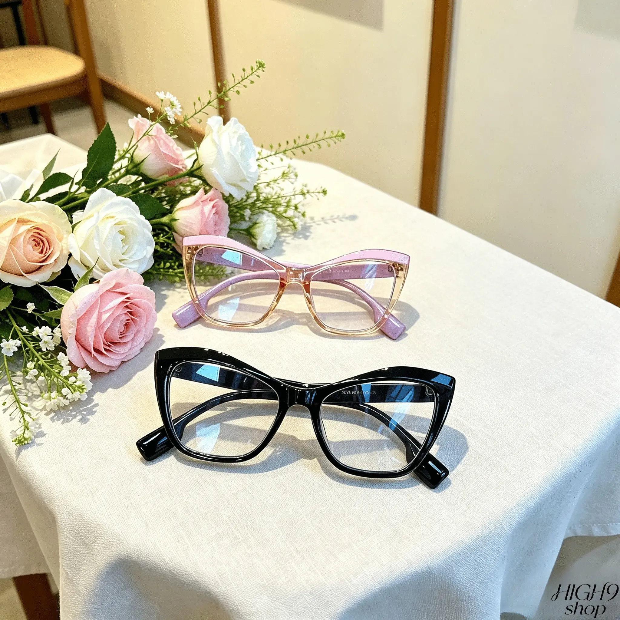 Y2K Cat-Eye Transparent Eyeglasses, Ultra Light Anti Blue Light Pc Frame, Trendy Pink Clear Two-Tone Eyewear Accessory For Women, Chic Street Instagram Outfit Matches Suitable For Spring Daily Fashion Looks