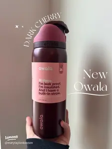 Black Cherry Owala FreeSip 32 oz Water Bottle Stainless Steel Cup