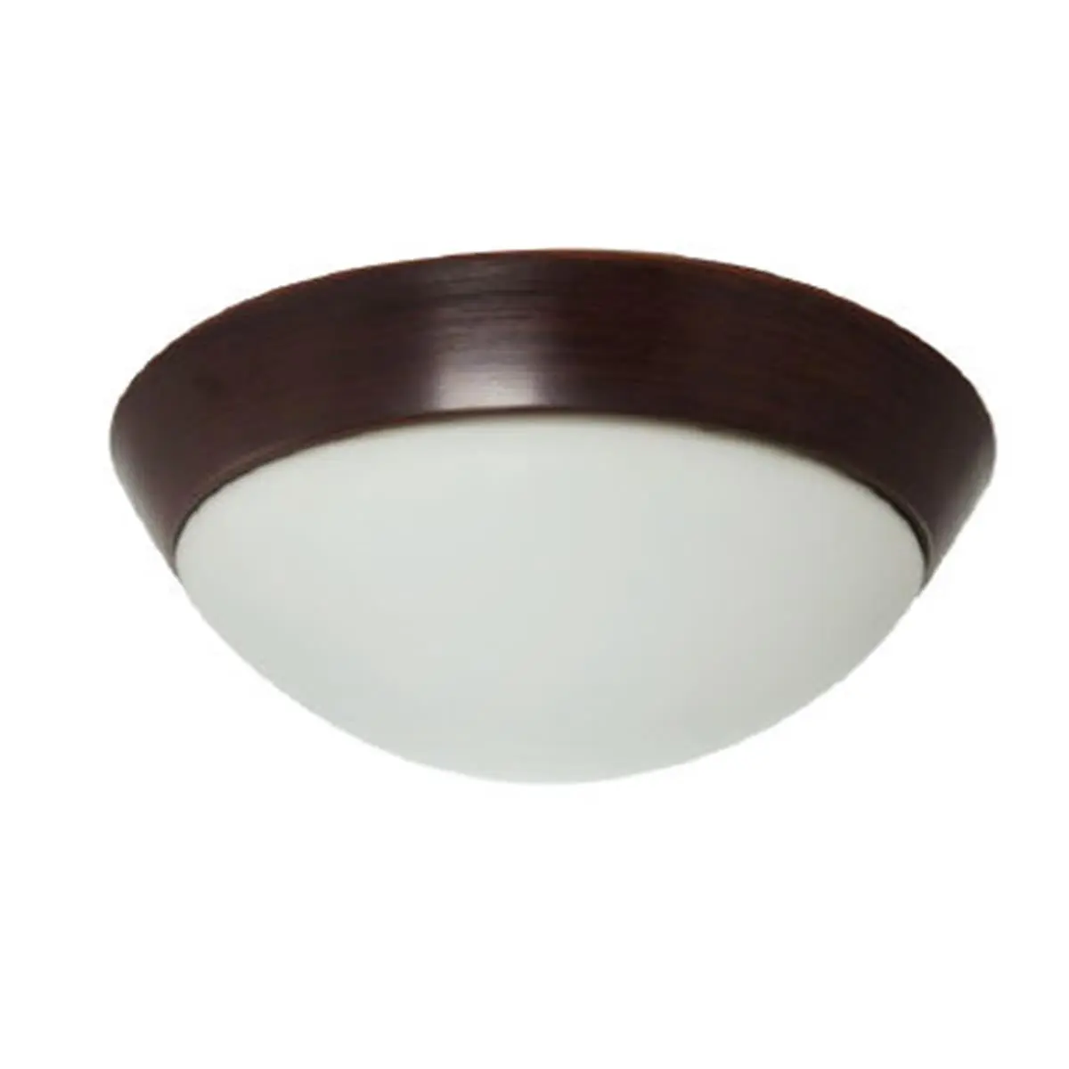 212 MAIN Oil Rubbed Bronze Near Flushmount Ceiling Light - Energy Star Qualified, White Glass, Efficient Ambient Lighting, Includes Lamps, Contemporary, Complements Light Decor, Indoor Use, Hallway/Campus Corridors, Corporate Offices, EL-801