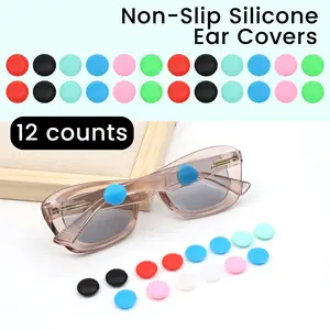 12 Counts Silica gel Eyeglasses Retainer, Multicolored Bean Anti-Slip Stoppers for Glasses Arms 12 Counts Silica gel Eyeglasses Retainer, Multicolored Bean Anti-Slip Stoppers for Glasses Arms