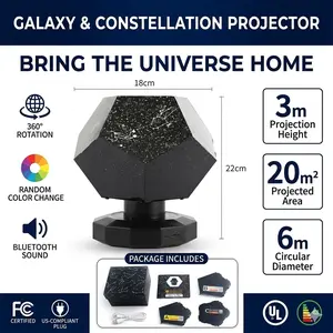 Galaxy Star Projector with 8 Nebula Effects & Rotating Constellation Patterns USB Powered 360° Rotation for Bedroom Ceiling Lighting Remote Control Auto Timer SpaceDecor TikTokMadeMeBuyIt