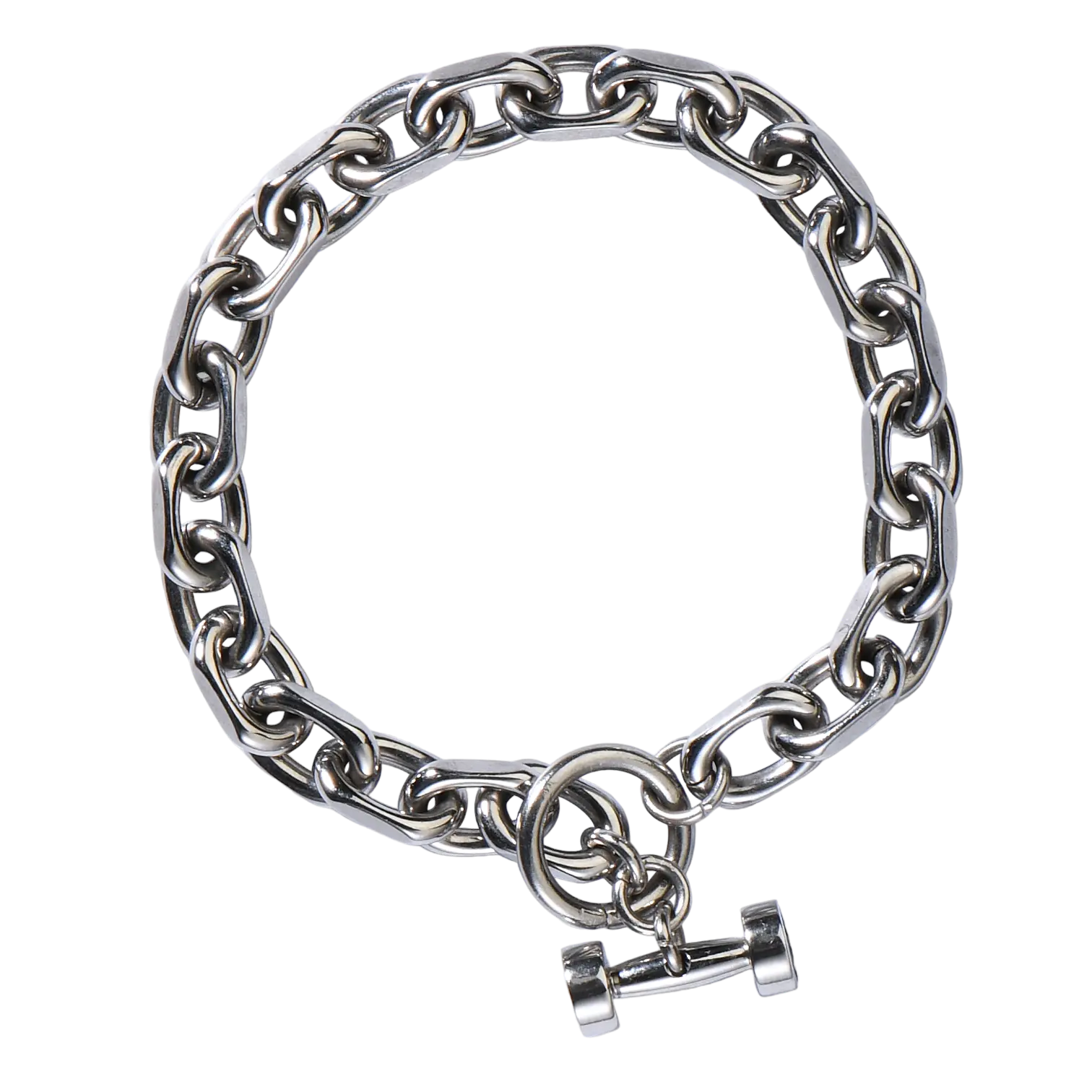 Dumbbell Cable Bracelet - Simple Design, toggle Clasp, Sweatproof Versatile Accessory for Everyday Wear