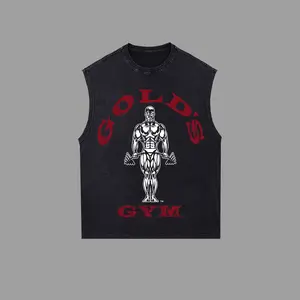 [GoldenIron] Gold's Gym Workout Bodybuilding Retro Unisex Washed Tank top, T-Shirt , 100% Heavy Cotton Gold's Gym Workout Hoodie Tee, Men's Sport Outfit, Gym Men's Hoodie T-shirt - Tank Top, Muscle Training Shirt, Gift for man