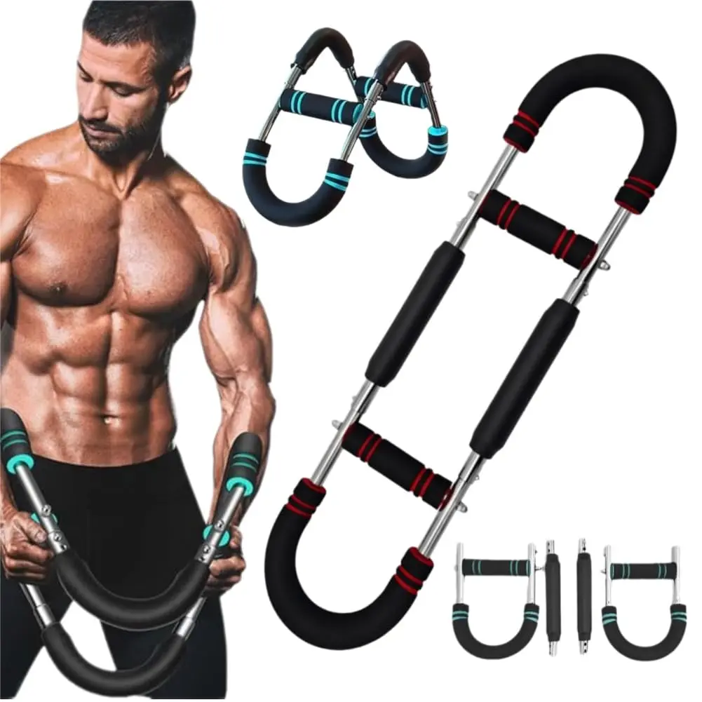 Twister Arm Trainer, 40-100lb Adjustable Chest Workout Equipment, Twister Arm Exerciser Chest Workout, Arm Exercise Equipment, Portable Power Twister Bar, Detachable Design Fitness Anywhere
