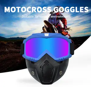 Dustproof off-road motorcycle goggles, adjustable motorcycle protective eyewear, breathable full-face protective motorcycle and ATV mask.
