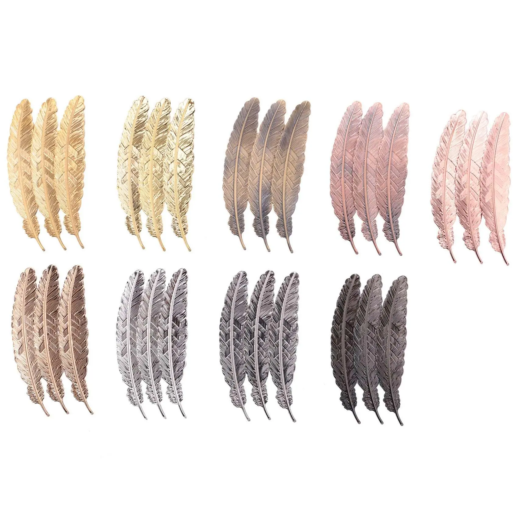 27 Pieces Of Metal Bookmarks Feather Bookmarks Feather Bookmarks for Students