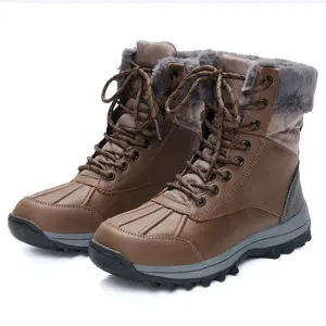 SPACEON snow boots Fur Boots Womens Hiking Boots Waterproof Lightweight Ankle Warm Non Slip Fur Snow Boots Winter boots