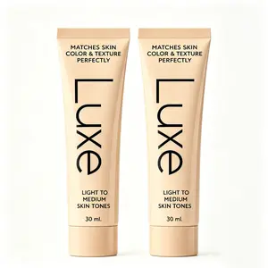 Luxe Color Changing Foundation forWomen - Instantly Adapts to Your SkinTone- Buildable Light-to-Medium,Medium Dark-to-Dark,Coverage 12-Hour Wear - Natural Dewy Finish