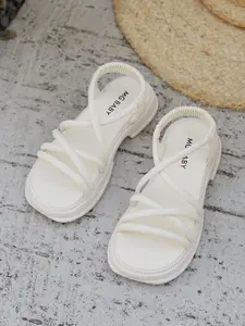 Girl's Solid Color Flat Slide Sandals, Casual Comfortable Sandals for Beach, Fashionable Shoes for Kids for Daily Wear, Fashionable Comfy Sandals