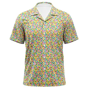 Funny Gummy Bear Hawaiian Shirt | Colorful Candy All Over Print | Mens Casual Summer Beach Button Up, Beach Summer Vacation Shirt , Gift For Him