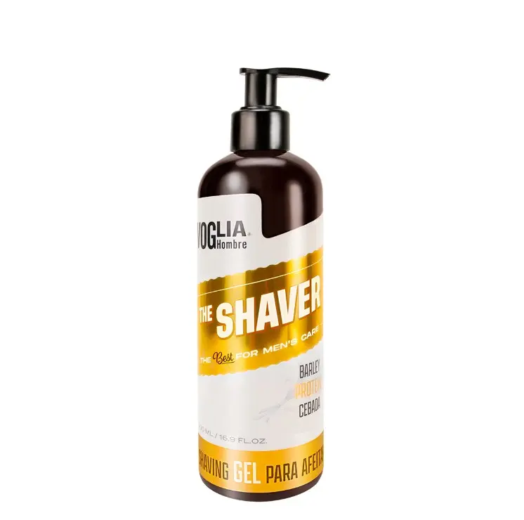 Voglia Men's Aluminum-Free Shaving Gel - Paraben-Free Revitalizing Smooth Formula for Adults, 16.9 fl oz (500g) Single Bottle, 24-Month Shelf Life, Gentle Body Care for All Skin Types (No Harsh Additives)