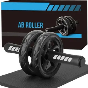 Ab Roller Wheel,  Home Gym Equipment for Core Workout, No Noise Ab Roller Exercise Equipment with  Mat and  Handle, Fitness  Wheel Abs Workout Equipment for Home Gym Office