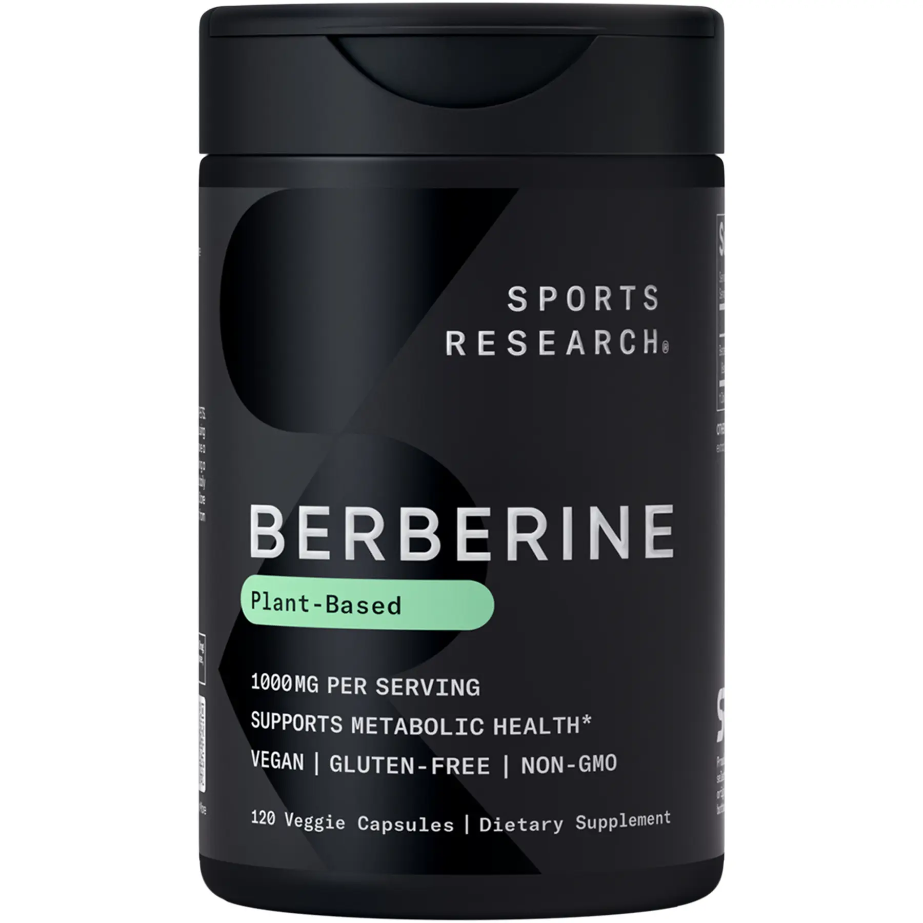 Sports Research Berberine - 1000 mg - Vegan Certified, Gluten-Free, Non-GMO - 120 Veggie Capsules Sports Research Berberine - 1000 mg - Vegan Certified, Gluten-Free, Non-GMO - 120 Veggie Capsules