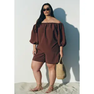 ELOQUII Women's Plus Size Peached Fabric Pull-On Short