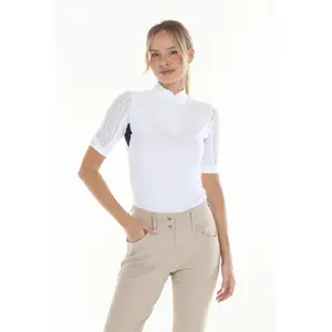 LOLLY Equestrian Show Shirt - USA-Made Short Sleeve UV Protection Sweat-Wicking Breathable Mesh Comfortable Wear Versatile Style Year-Round Comfort