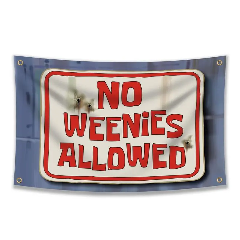 "No Weenies Allowed" Room Decor Tapestry, Decorative Cloth for Home Supplies bedroom decor cheap bedroom decor cool stuff for your bedroom