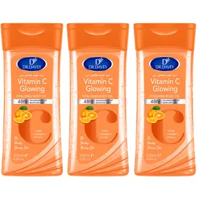 3PCS 200ml DR.DAVEY VITAMIN C Body Oil Body essential oil Skin care Oil Moisturizing care Four seasons suitable for moisturizing skin Large volume body essential oil portable for Body Face  Hand Lip  Eye travel Hydrating Moisture