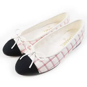 Pre-owned CHANEL Lambskin Small Leather Goods Ballerina COCO Mark Flat Shoes