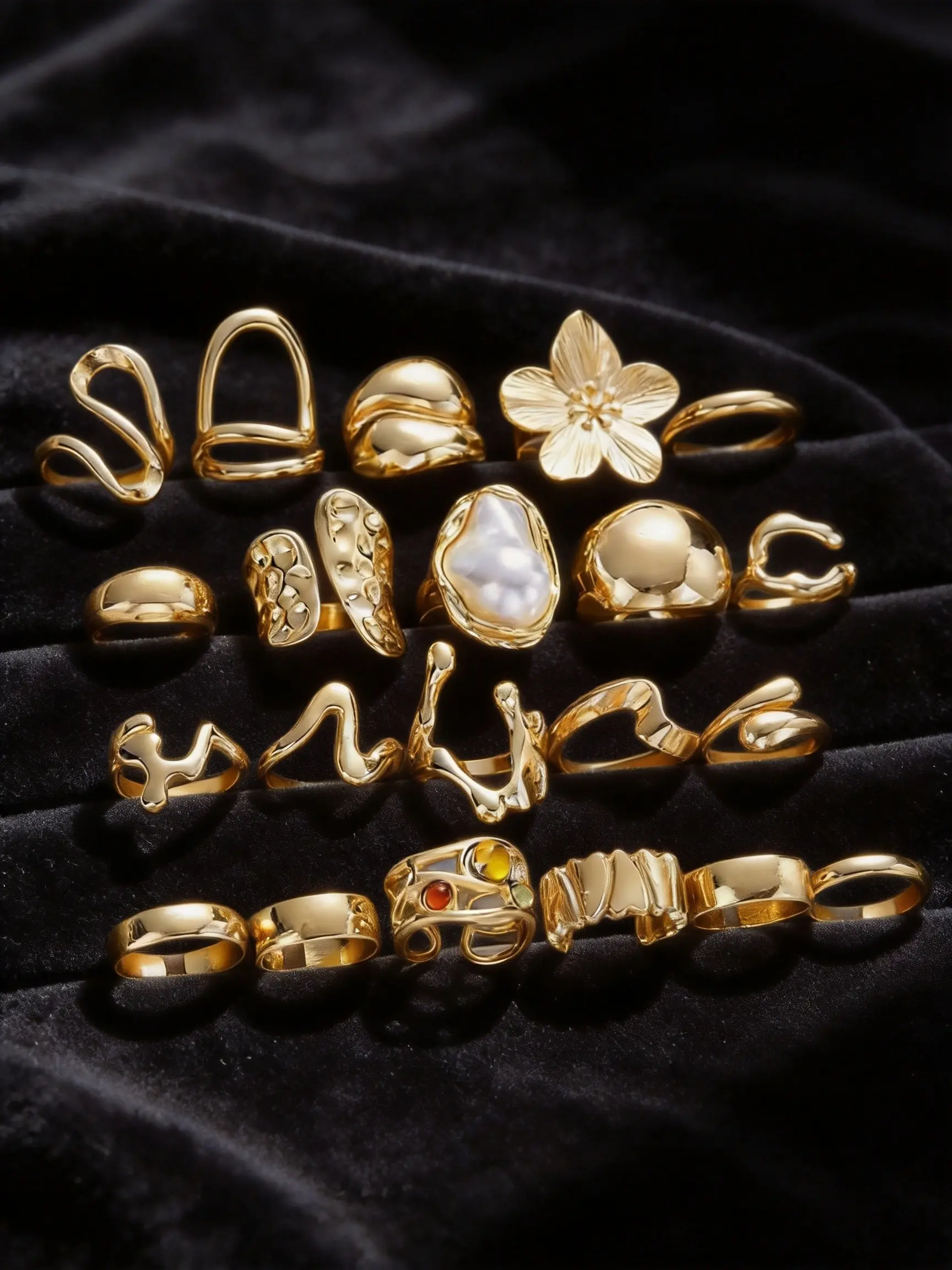 21-Piece Floral Ring Set, Elegant Vintage Geometric Rings, Stackable Jewelry for Women, Statement Multi Ring, Beautiful Rings, Perfect for Parties, Dates, Birthdays, Gifts